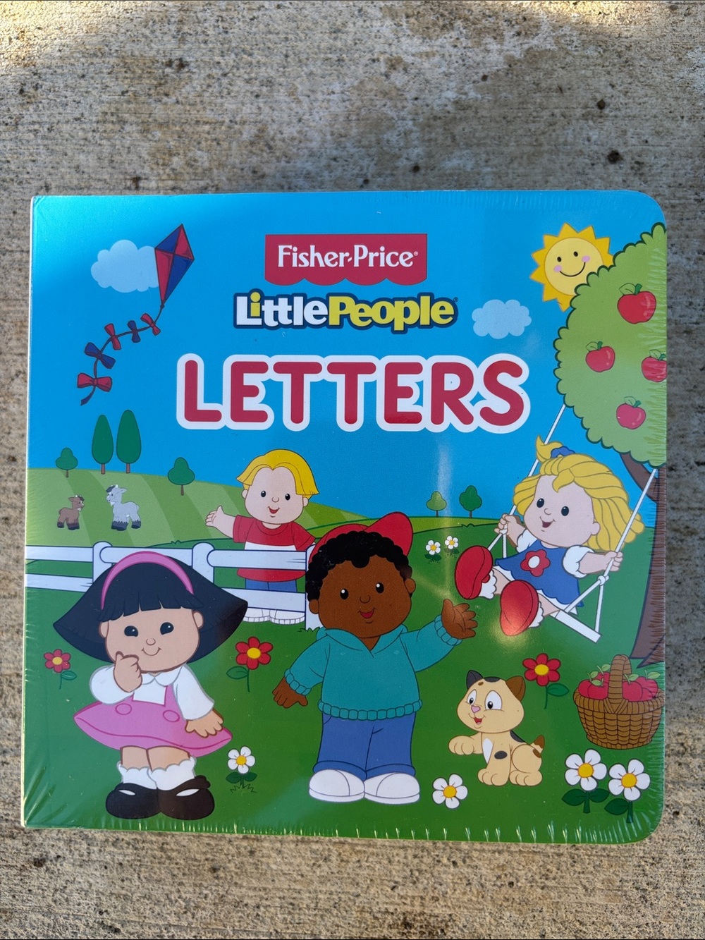 Fisher-Price Little People Letters Board Book - Bright Blue & Multicolor